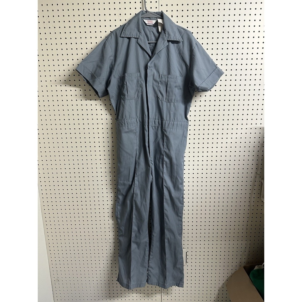 VTG Walls Master Made Coveralls 44 Short Navy USA Mechanic Workwear Jumpsuit‎
